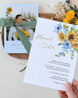 IVY Printable Rustic Wedding Invitations with Sunflowers
