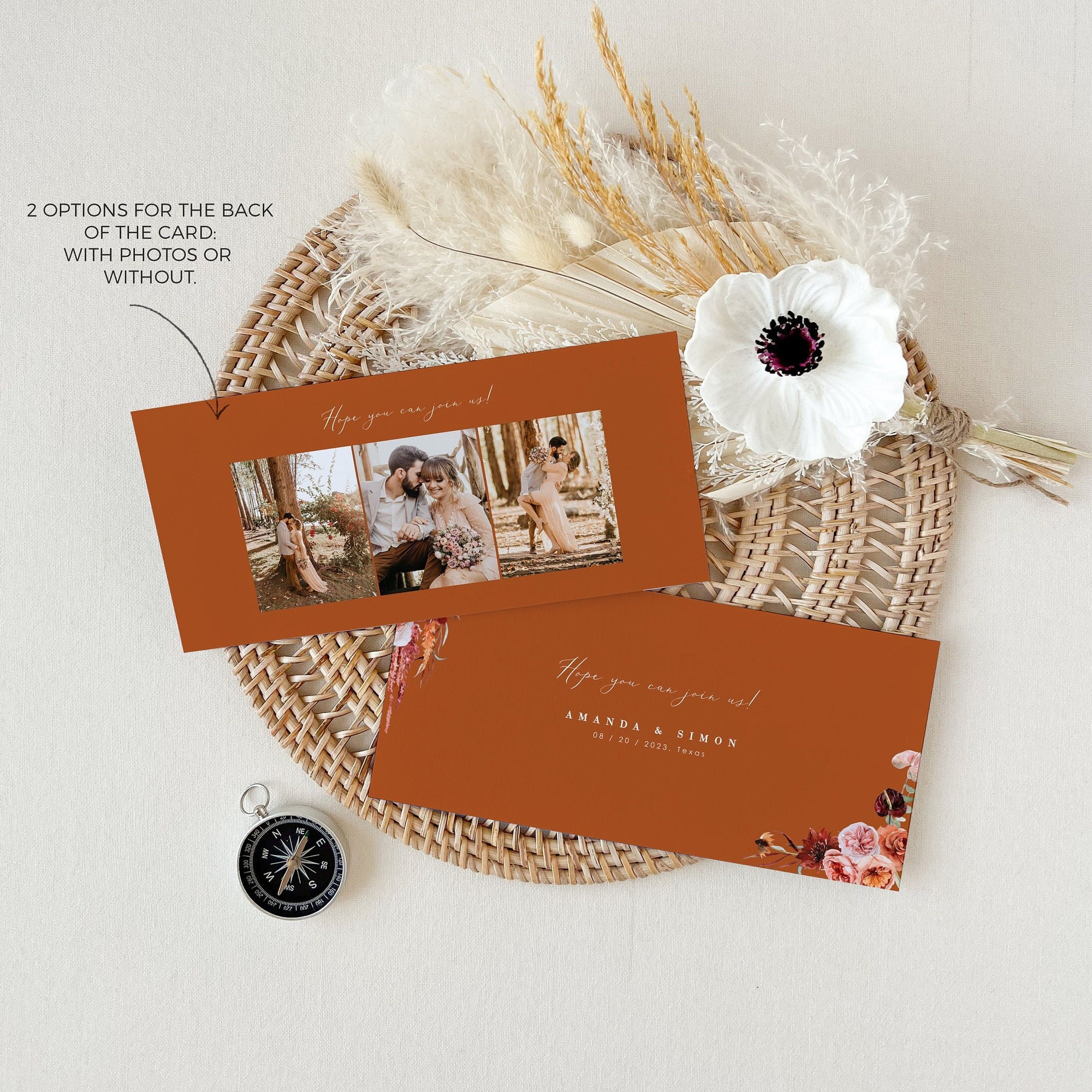 SCARLETT Boarding Pass Save the Date Template