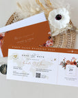 SCARLETT Boarding Pass Save the Date Template
