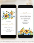 IVY Electronic Wedding Invitation Roses and Sunflowers