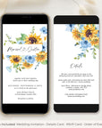 IVY Sunflower and Roses Wedding Invitation Electronic