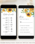 IVY Dusty Blue and Yellow Wedding Invites Digital