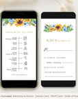 IVY Sunflower Themed Wedding Invitation Digital Card