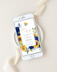 IVY digital save the date yellow and blue