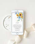 IVY Sunflower and Roses Wedding Invitation Electronic