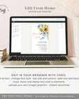 IVY Sunflower Themed Wedding Invitation Digital Card