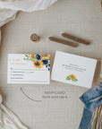 IVY Diy Wedding Invitations Set with Sunflowers and Blue Roses