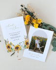MARISOL Rustic Sunflower Wedding Invitation Suite Template