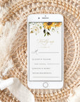 MARISOL Electronic Wedding Invitations with Sunflowers and Roses