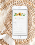 MARISOL Rustic Sunflower Wedding Invitation Digital