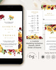 RUBY Fall Wedding Invitation Digital Cards