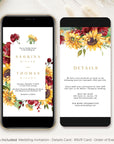 RUBY Fall Wedding Invitation Digital Cards