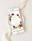 RUBY Sunflower and Roses Wedding Save the Date Digital Invite