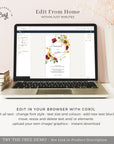 RUBY Digital Wedding Invitation Rustic with RSVP