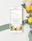 MARISOL Electronic Save the Date Sunflower and Roses
