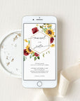 RUBY Digital Wedding Invitation Rustic with RSVP