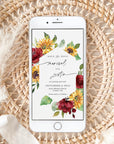 RUBY Floral Save the Date Digital Template