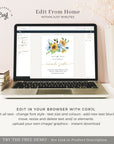 IVY Sunflower and Rose Wedding Save the Date Template