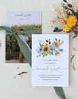 IVY Sunflower and Rose Wedding Save the Date Template