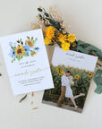 IVY Sunflower and Rose Wedding Save the Date Template