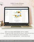 IVY Printable Floral Save the Date with Photo