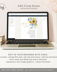 IVY Sunflower Wedding Invitation Set Diy Templates