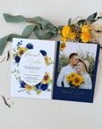 IVY Wedding Invitation Template Roses and Sunflowers