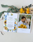 IVY Printable Wedding Invitations Roses and Sunflowers