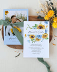 IVY Light Blue and Yellow Wedding Invitation Template