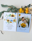 IVY Light Blue and Yellow Wedding Invitation Template