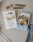 IVY Light Blue and Yellow Wedding Invitation Template