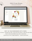 RUBY Sunflower Wedding Invitation Template Suite