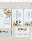 IVY Sunflower Wedding Invitation Set Diy Templates