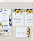 IVY Floral Wedding Invitation Suite Template