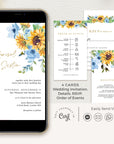 IVY Sunflower Themed Wedding Invitation Digital Card