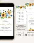 IVY Electronic Wedding Invitation Roses and Sunflowers
