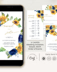 IVY Rustic Sunflowers Wedding Invitation Electronic