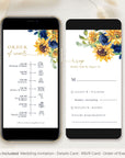 IVY Rustic Sunflowers Wedding Invitation Electronic