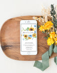 IVY Sunflower and Roses Wedding Invitation Electronic