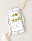 IVY Digital Save the Date Templates Sunflowers