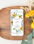 IVY Dusty Blue and Yellow Wedding Invites Digital