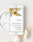 IVY Dusty Blue and Yellow Wedding Invites Digital