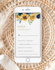 IVY Navy and Yellow Wedding Invitation Electronic