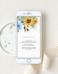 IVY Sunflower Themed Wedding Invitation Digital Card