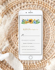 IVY Sunflower Themed Wedding Invitation Digital Card