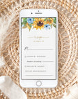 IVY Electronic Wedding Invitation Roses and Sunflowers