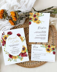 RUBY Floral Wedding Invitation Suite Template