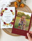 RUBY Floral Wedding Invitation Suite Template