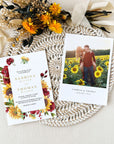 RUBY Rustic Sunflowers Wedding Invitation Set with Rsvp