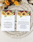 RUBY Rustic Sunflowers Wedding Invitation Set with Rsvp